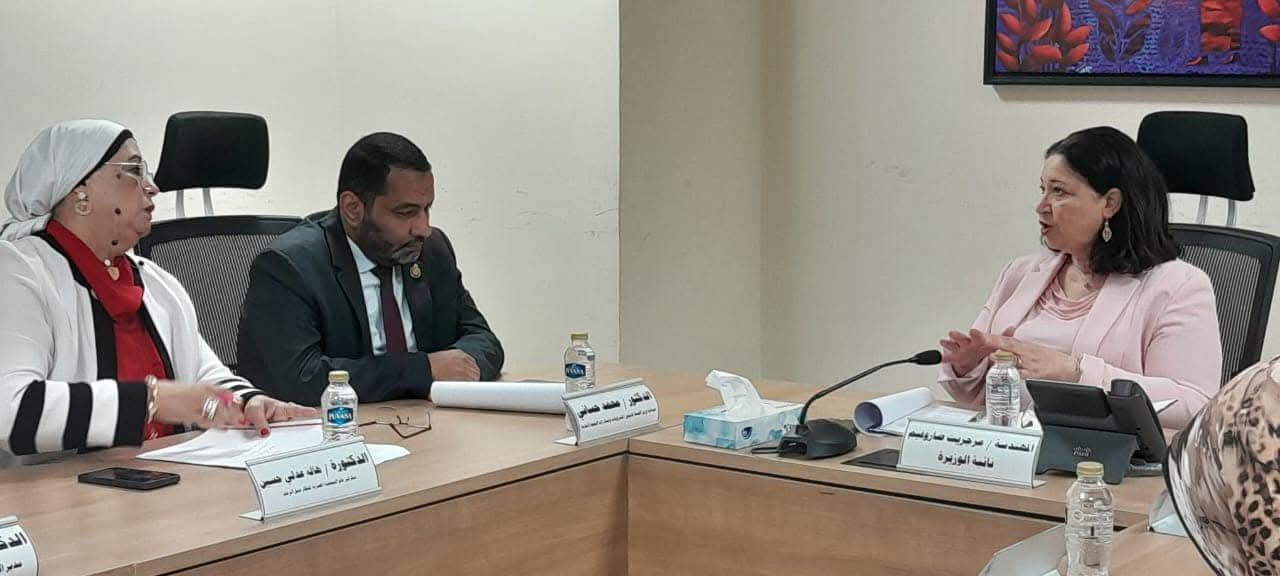نائبة وزيرة التضامن الاجتماعي تلتقي مساعد وزير الصحة والسكان لشئون المشروعات ومبادرات الصحة العامة